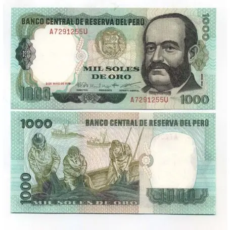 Billets de banque Perou Pk N° 118 - 1000 Soles Livraison Mondiale