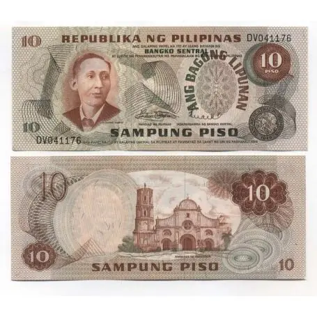 Billets collection Philippines Pk N° 161 - 10 Pesos Achat Immédiat