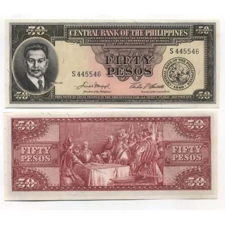 Billets banque Philippines Pk N° 138 - 50 Pesos Pas Cher