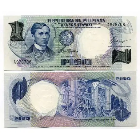 Dernier Modèle Billets banque Philippines Pk N° 142 - 1 Piso