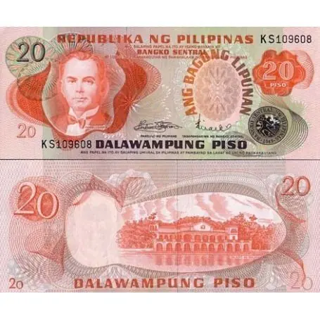 Billets collection Philippines Pk N° 162 - 20 Pesos Seulement Aujourd’hui