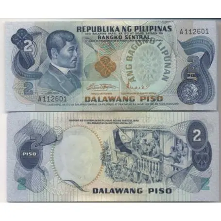 Billets de banque Philippines Pk N° 166 - 2 Piso Remise