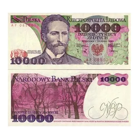 Prix Cassé Billets banque Pologne Pk N° 151 - 10000 Zlotych
