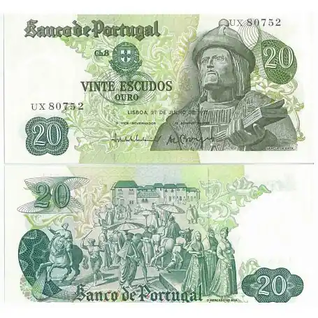 Usine Directe Billets collection Portugal Pk N° 173 - 20 Escudos