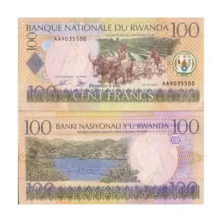 Achat Immédiat Billets collection Rwanda Pk N° 29 - 100 Francs