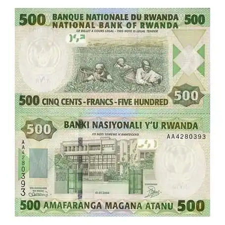 Billet de banque Rwanda Pk N° 30 - 500 Francs Jusqu’à Épuisement Des Stocks