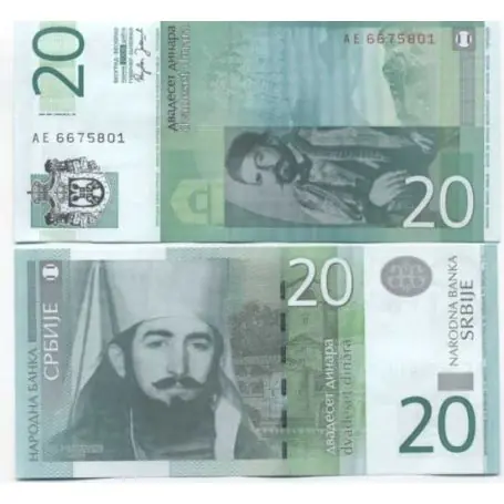 Retour Gratuit Billets banque Serbie Pk N° 47 - 20 Dinara
