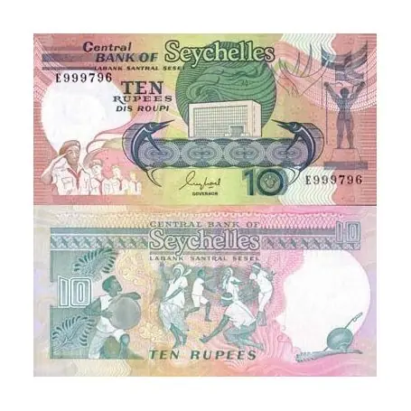 Billets de banque Seychelles Pk N° 32 - 10 Ruppes Expédié Aujourd’hui