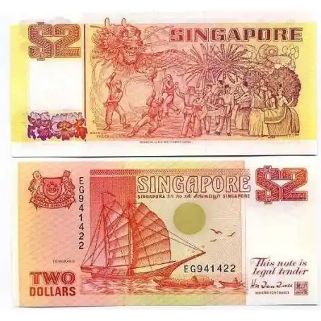 Affaire À Saisir Billet de collection Singapour Pk N° 27 - 2 Dollars