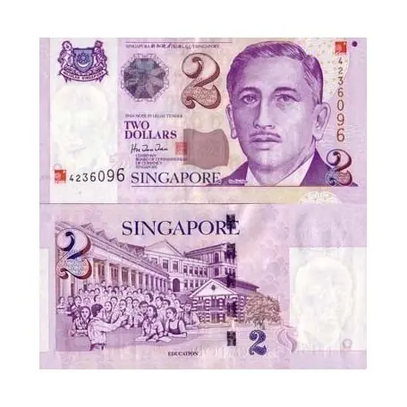 Top Vente Billets collection Singapour Pk N° 45 - 2 Dollar