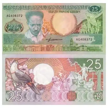 Billets banque SURINAM Pk N° 132 - 25 Gulden Must-Have