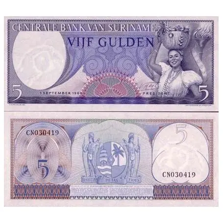Offre Limitée Billet de collection Surinam Pk N° 120 - 5 Gulden
