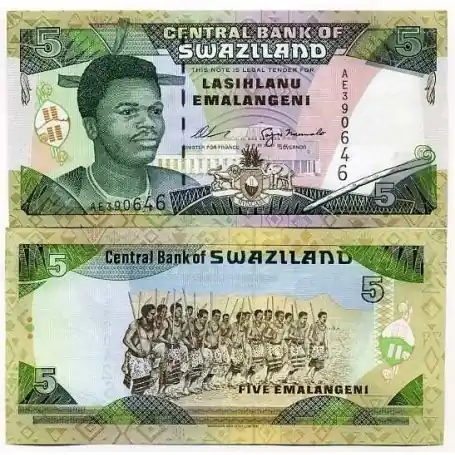Billet de collection Swaziland Pk N° 23 - 5 Lilangeni Exclusif