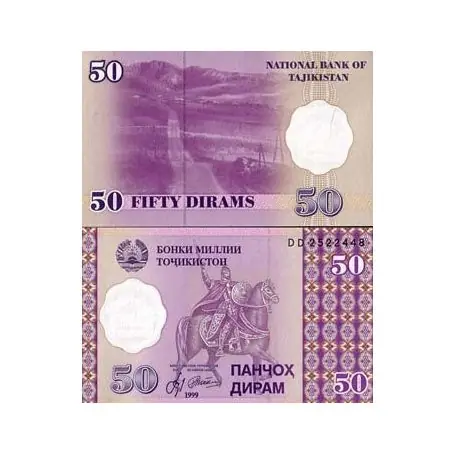 Commander Vite Billet de banque Tadjikistan Pk N° 13 - 50 Dirams