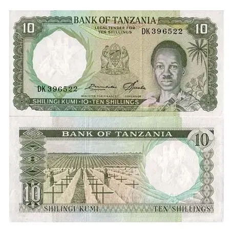 Billet de collection Tanzanie Pk N° 2 - 10 Shilings Vente Flash