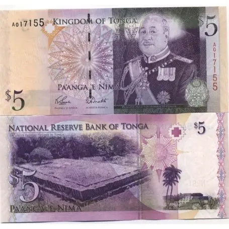 Fait Main Billets collection Tonga Pk N° 39 - 5 Pa'anga