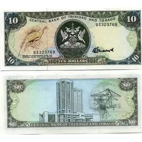 Billet de banque Trinite & Tobago Pk N° 38 - 10 Dollars Populaire