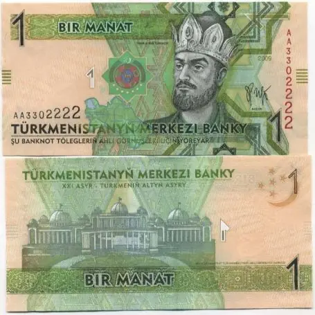 Billet de collection Turkmenistan Pk N° 22 - 1 Manats Remise