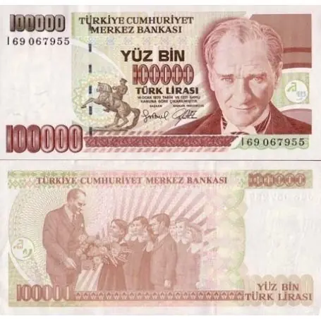 Billet de collection Turquie Pk N° 205 - 100000 Lira Petit Prix