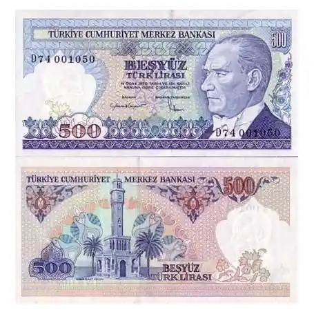 Premium Billets collection Turquie Pk N° 195 - 500 Lira