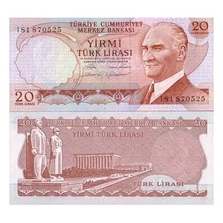 Top Qualité Billets collection Turquie Pk N° 187 - 20 Lira