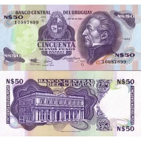 Billet de banque Uruguay Pk N° 61 - 50 N.Pesos Nouvelle Collection