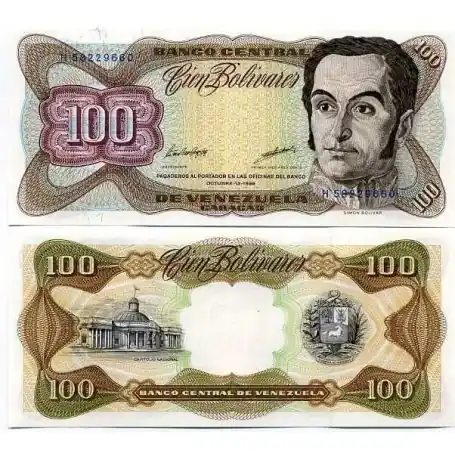 Billet de collection Venezuela Pk N° 66 - 100 Bolivares Meilleure Qualité