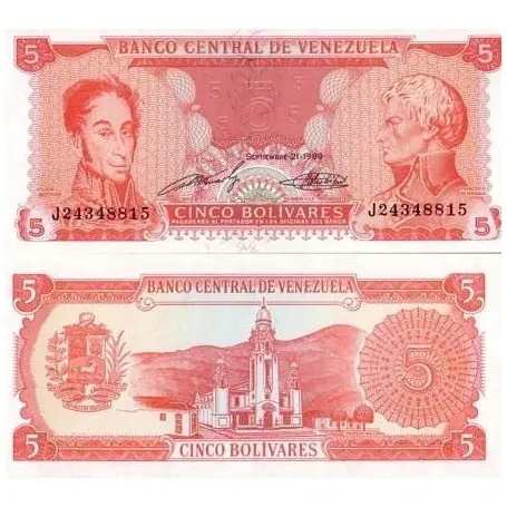 Prix Cassé Billets de banque Venezuela Pk N° 70 - 5 Bolivares