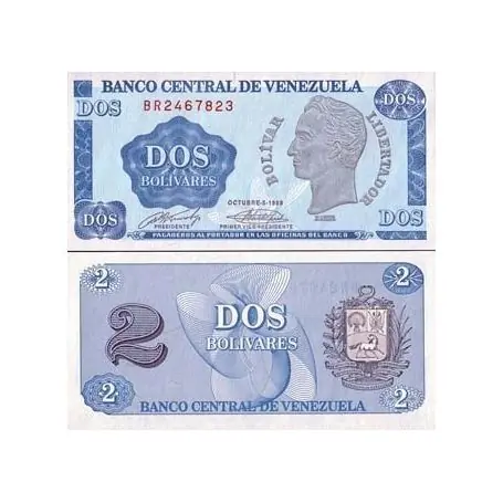 Meilleure Qualité Billets collection Venezuela Pk N° 69 - 2 Bolivares