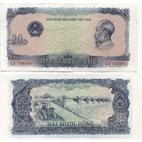 Promotion Billet de collection Vietnam Nord Pk N° 83 - 20 Dong
