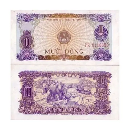Billets de banque Vietnam Nord Pk N° 82 - 10 Dong Nouvel Arrivage