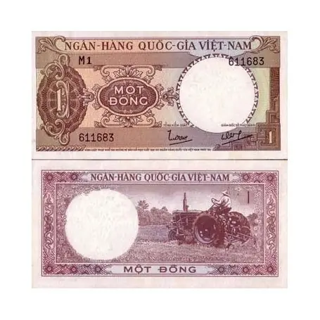 Billets de banque Vietnam Sud Pk N° 15 - 1 Dong Garantie Incluse