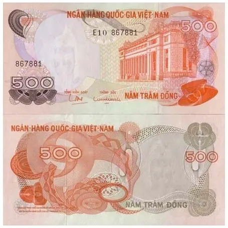Billet de banque Vietnam Sud Pk N° 28 - 500 Dong Acheter En Ligne