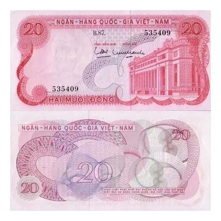 Billet de collection Vietnam Sud Pk N° 24 - 20 Dong Livraison Mondiale