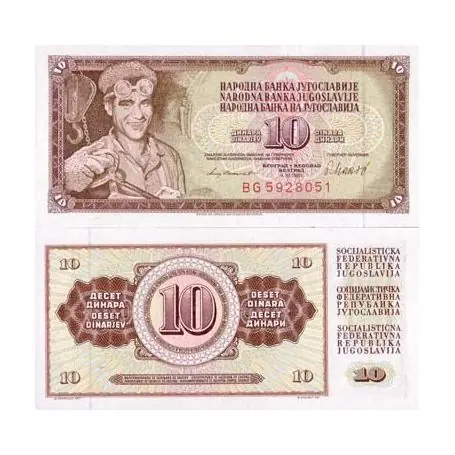 Livraison Express Billet de banque Yougoslavie Pk N° 87 - 10 Dinara