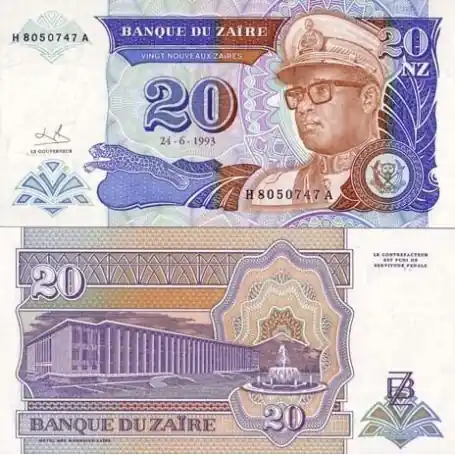 Offre Spéciale Billets de banque Zaire Pk N° 56 - 20 Nouveaux Zaires