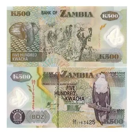Billets collection Zambie Pk N° 43 - 500 Kwacha Meilleure Vente