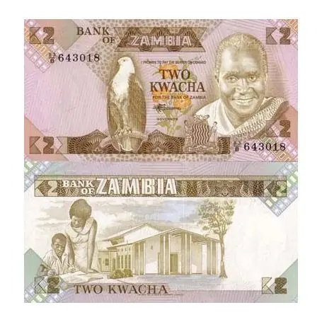 Affaire À Saisir Billet de collection Zambie Pk N° 24 - 2 Kwacha