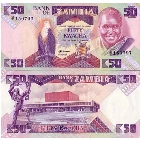 Billets collection Zambie Pk N° 28 - 50 Kwacha Promotion Saisonnière