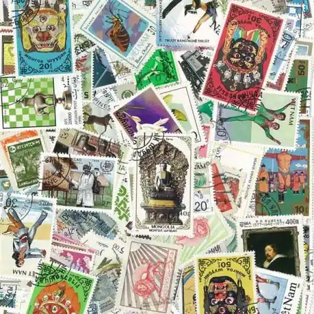 Collection de timbres Asie oblitérés Expédié Aujourd’hui