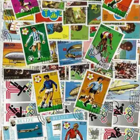 Bon Marché Collection de timbres Belize oblitérés