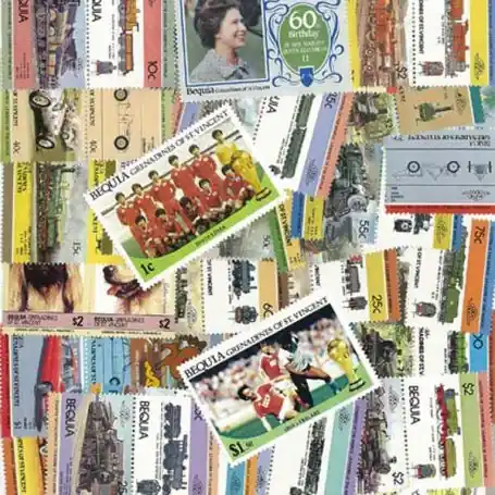 Collection de timbres Bequia oblitérés Commande En Gros