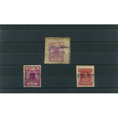 Collection de timbres Bhor oblitérés Livraison Gratuite