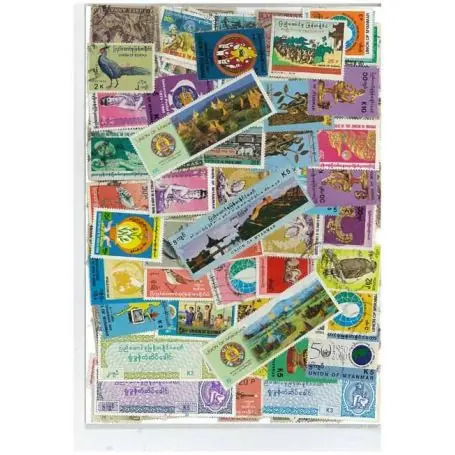 Solde Collection de timbres Birmanie oblitérés