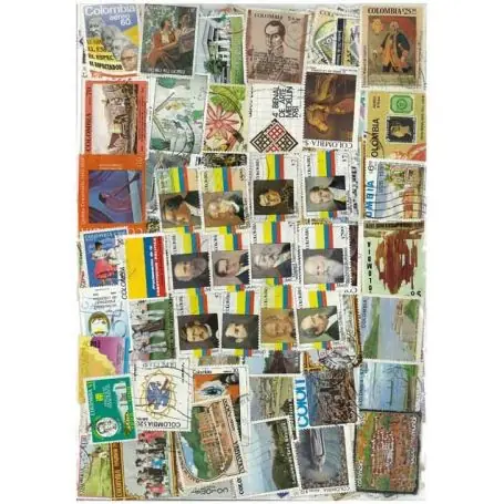 Collection de timbres Colombie oblitérés Gros Lot