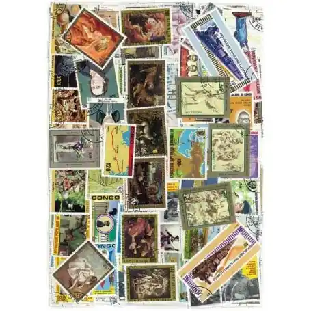 Collection de timbres Congo Francais oblitérés Gros Lot