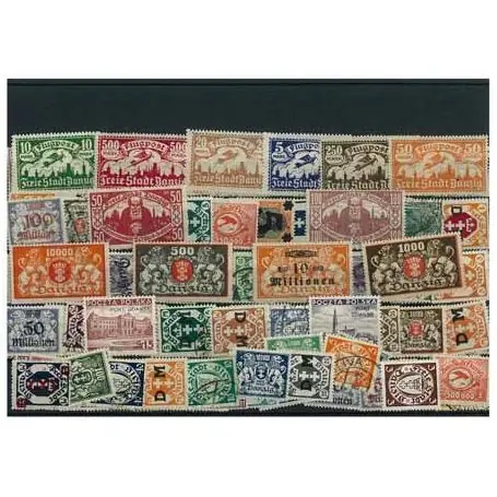 En Vogue Collection de timbres Dantzig oblitérés