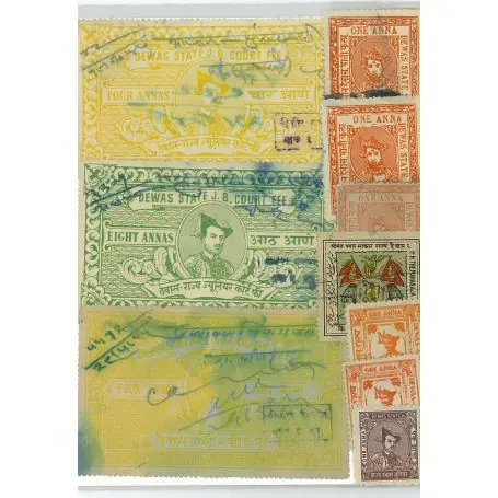 Livraison Express Collection de timbres Dewas oblitérés