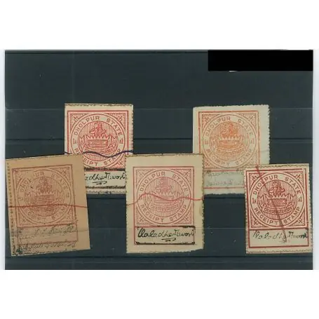 Collection de timbres Dholpur oblitérés Meilleure Vente