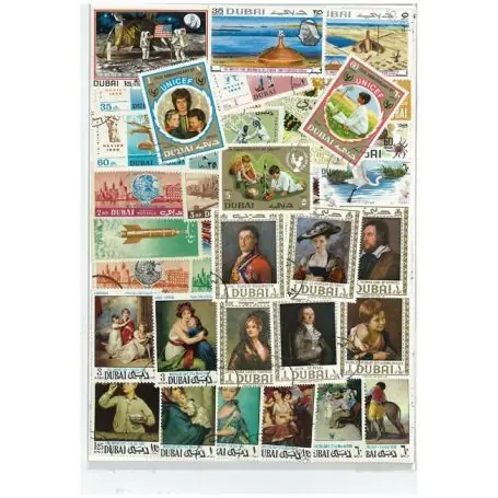Collection de timbres Dubai oblitérés Expédition Rapide